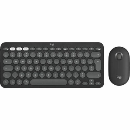 Logitech Pebble 2 Keyboard and Mouse Combo - AZERTY - French - USB Wireless Bluetooth Keyboard - USB Wireless Bluetooth Mouse - 