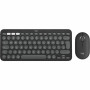 Logitech Pebble 2 Keyboard and Mouse Combo - AZERTY - French - USB Wireless Bluetooth Keyboard - USB Wireless Bluetooth Mouse - 