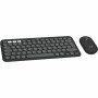 Logitech Pebble 2 Keyboard and Mouse Combo - AZERTY - French - USB Wireless Bluetooth Keyboard - USB Wireless Bluetooth Mouse - 