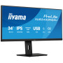 iiyama ProLite XUB3493WQSU-B6 écran plat de PC 86,4 cm (34") 1440 x 3440 pixels UltraWide Quad HD LED Noir