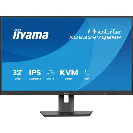 iiyama ProLite XUB3297QSNP-B1 écran plat de PC 81,3 cm (32") 2560 x 1440 pixels 4K Ultra HD LED Noir
