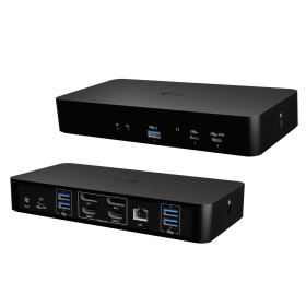 i-tec CAINTGDUAL4KDOCPD laptop dock/port replicator Wired USB 3.2 Gen 1 (3.1 Gen 1) Type-C Black