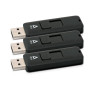 CLE USB 2.0 4GB BLACK PACK DE 3