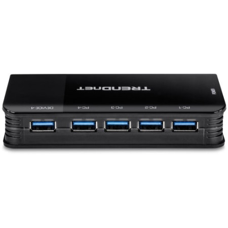 TRENDnet TK-U404 USB Switch - External - 4 Total USB Ports - 4 USB 3.1 Port(s) - PC, Mac