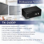 TRENDnet TK-240DP KVM Switch Box - TAA Compliant - 2 Computers - 1 Local User - 3840 x 2160 - 2 - 6 x USB - 6 x DisplayPort - De