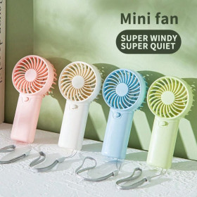 Mini Handheld Fan, Battery Operated, Portable for Summer and Outdoor Use (Batteries Not Included) - Green