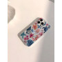 Summer silicone phone case with sea pattern, blue and orange shells for iPhone 11 Pro