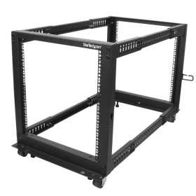 StarTech.com 4POSTRACK12U rack cabinet 12U Freestanding rack Black