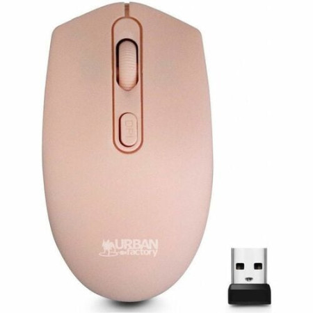 Urban Factory FREE, Ambidextrous, Optical, RF Wireless, 1600 DPI, Pink