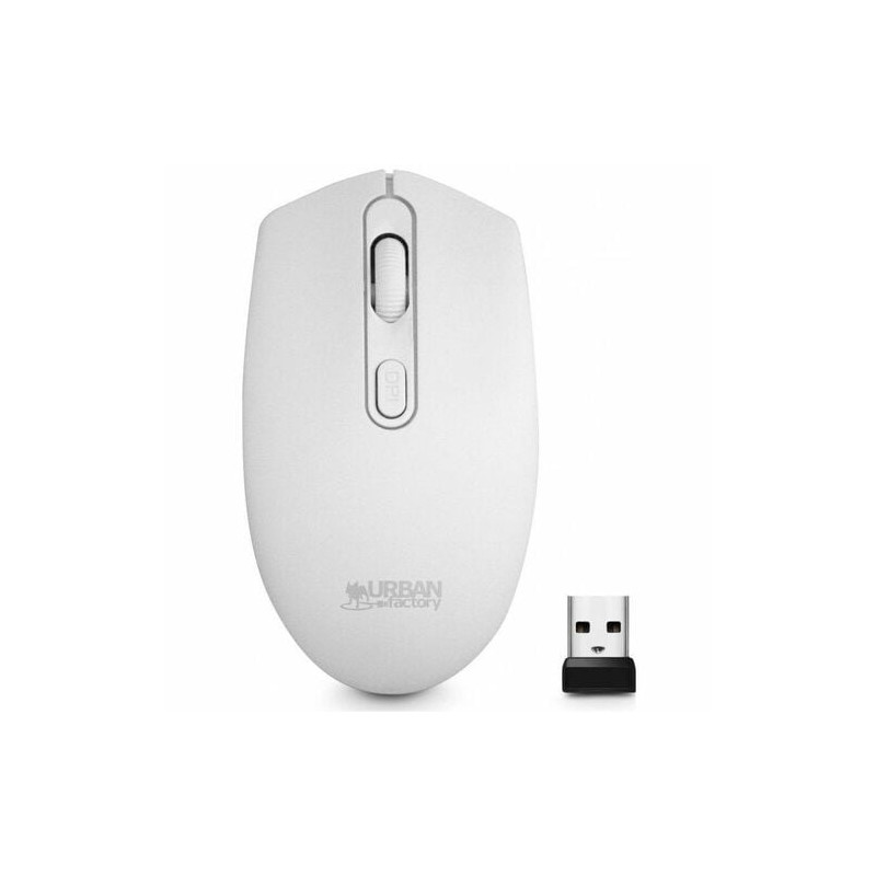 Urban Factory FREE, Ambidextrous, Optical, RF Wireless, 1600 DPI, White