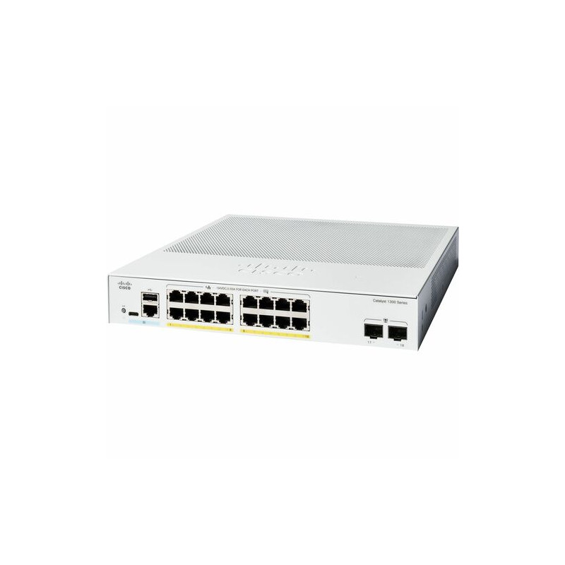 Commutateur Ethernet Cisco Catalyst 1300 C1300-16FP-2G 16 Ports Gérable