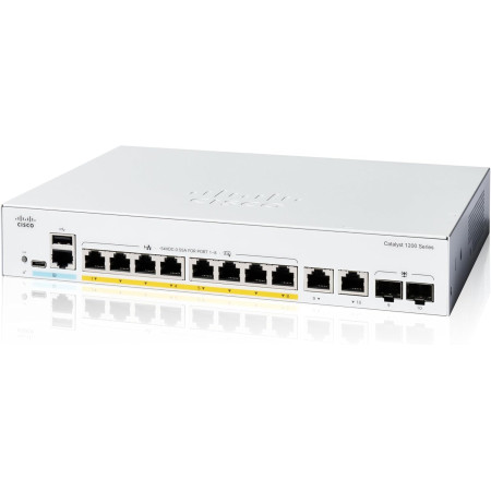 Cisco Catalyst 1200 C1200-8FP-2G 10 Ports Manageable Ethernet Switch