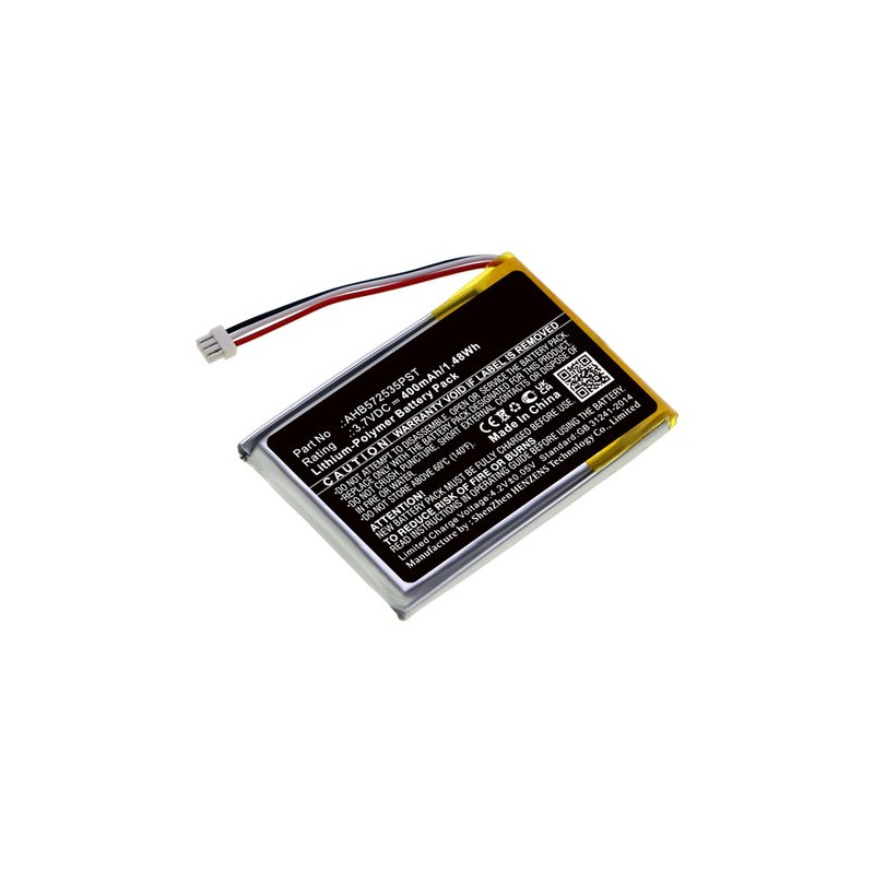 Li-ion battery 3.7V 400mAh 1.5Wh