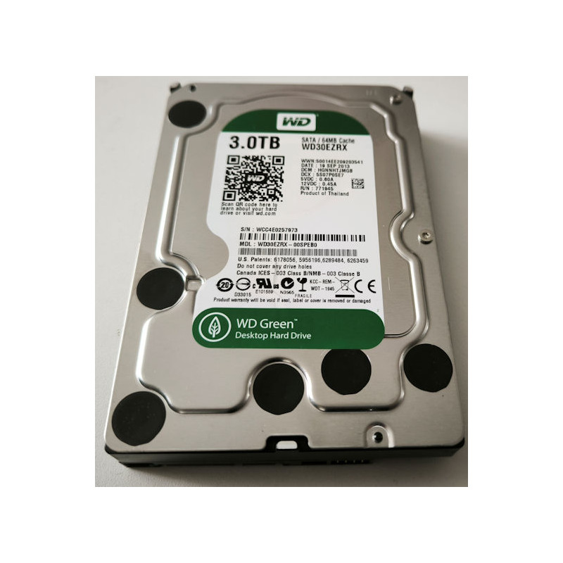 Western Digital WD Caviar Green disque dur 3 To 5400 tr/min 64 Mo 3.5" SATA