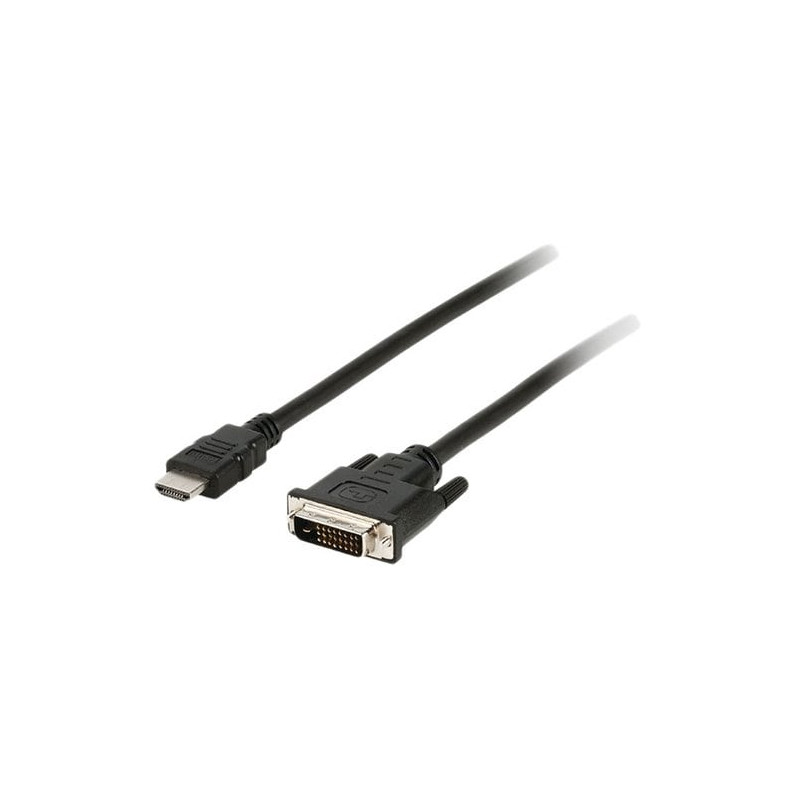 HDMI Male - DVI-D Male Cable - Length 1.8m - Black