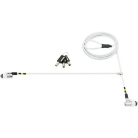 Câble de verrouillage MOBILIS Pour Tablette, Ordinateur Portable - 1,80 m Câble - Fermeture à clé - Blanc - Acier - Pour Tablett