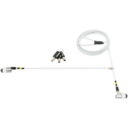 Câble de verrouillage MOBILIS Pour Tablette, Ordinateur Portable - 1,80 m Câble - Fermeture à clé - Blanc - Acier - Pour Tablett