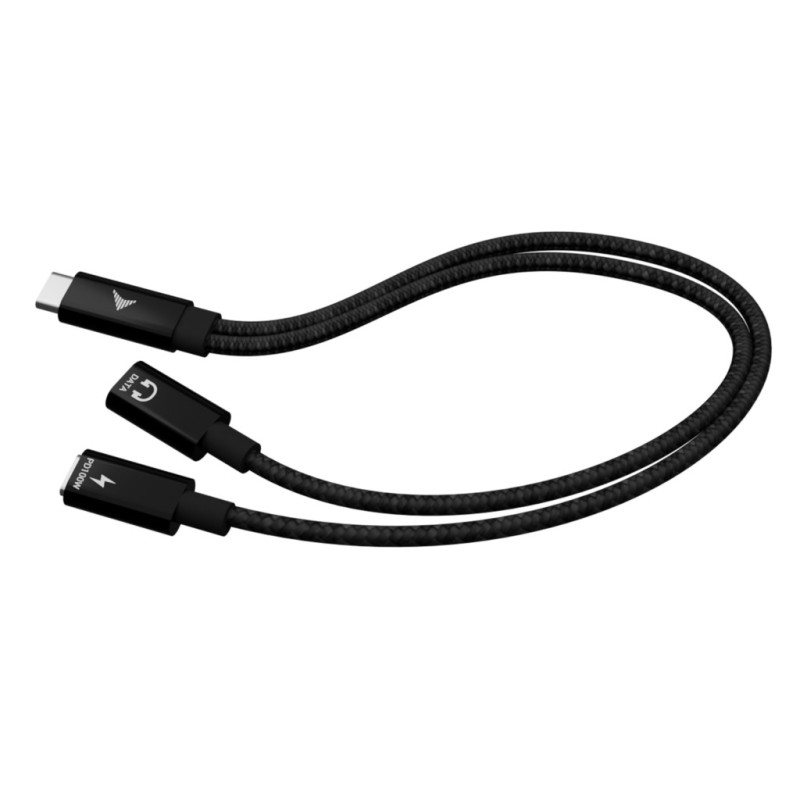 i-tec C31DUALSPLITTERCBLPD USB cable USB 2.0 11.8" (0.3 m) USB C 2 x USB C Black