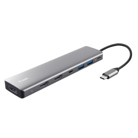 Trust 25661 hub & concentrateur USB Type-C Aluminium