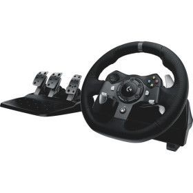 Logitech Driving Force G920 Gaming Pedal/Steering Wheel - Cable - USB - Xbox One, PC