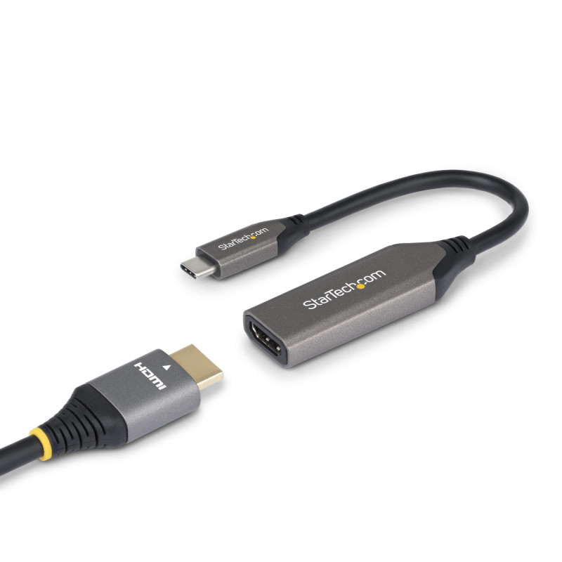 StarTech.com Adaptateur USB-C vers HDMI, 8K 60 Hz / 4K 120 Hz, Compatible Thunderbolt / USB4, Convertisseur USB C vers HDMI