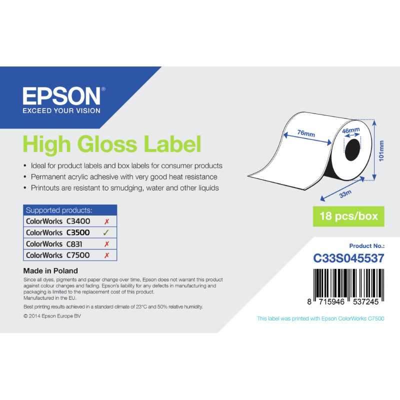 HIGH GLOSS LABEL - CONTINUOUS