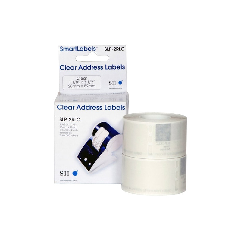 Etiquette d'adresse Seiko SLP-2RLC - 28 mm Largeur x 89 mm Longueur