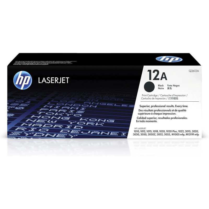 HP 12A Black Original LaserJet Toner Cartridge