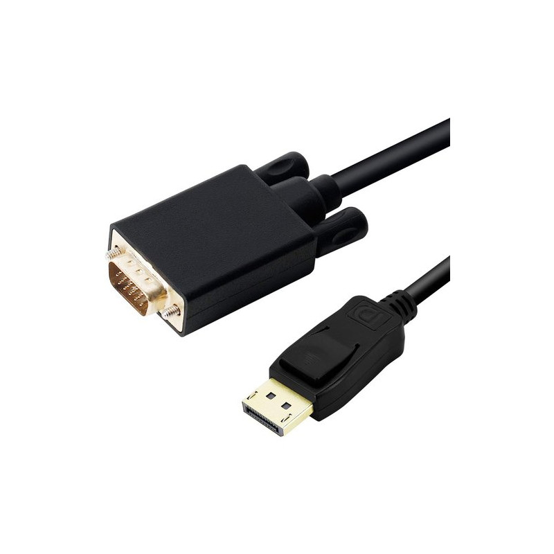 Câble Adaptateur DisplayPort Mâle vers VGA Mâle - 2m