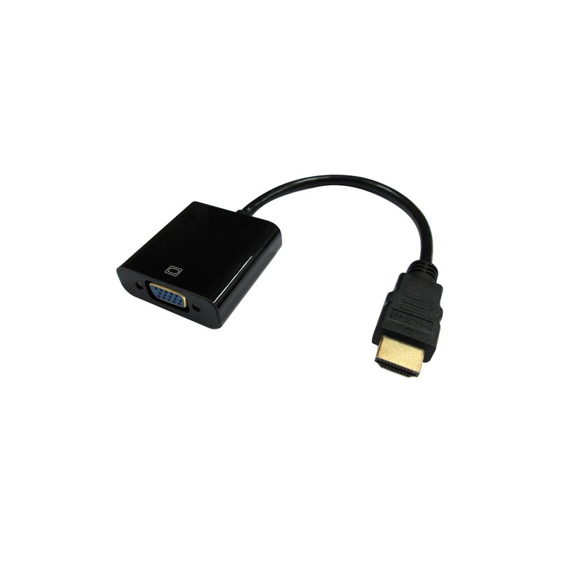 HDMI (M) to VGA (F) adapter with audio port (Jack)