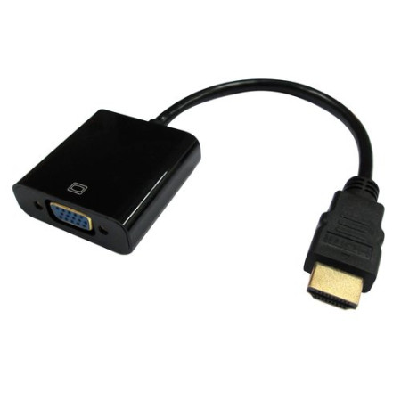 HDMI (M) to VGA (F) adapter with audio port (Jack)