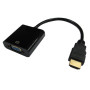 Adaptateur HDMI (M) vers VGA (F) avec port audio (Jack)