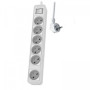 Philips - Extension cord with switch, 6 sockets - 3m White