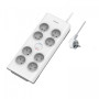 Philips - Rallonge multiprise parasurtenseur, 8 prises-2m Blanc