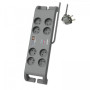 Philips - Surge Protector Power Strip, 8 Sockets + 2xType-C + 2xUSB-A - 2m Grey