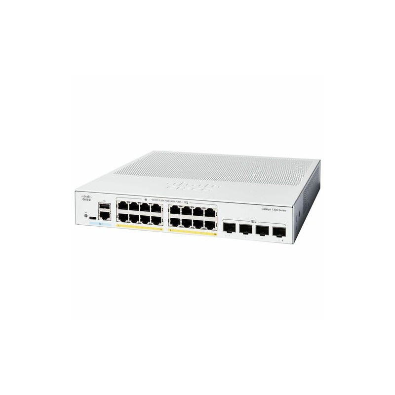 Cisco Catalyst 1300 C1300-16P-4X 16 Ports Manageable Ethernet Switch