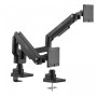 Support écran de bureau à amortisseur - 2 écrans jusqu'à 32''/9Kg - Noir