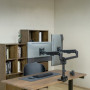 Support écran de bureau à amortisseur - 2 écrans jusqu'à 32''/9Kg - Noir