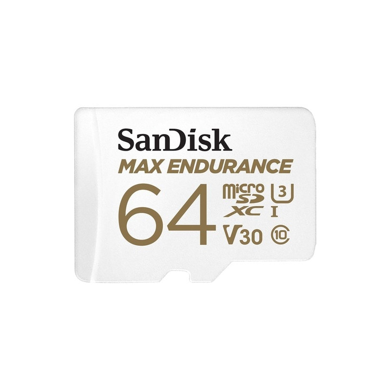 Carte microSD SanDisk MAX ENDURANCE - 64 Go - 100 Mo/s en Lecture