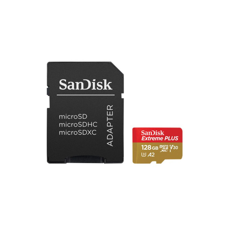 SanDisk Extreme PLUS 128 GB Class 10/UHS-I (U3) V30 microSDXC