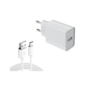 Chargeur secteur USB-A 12W avec câble USB-C