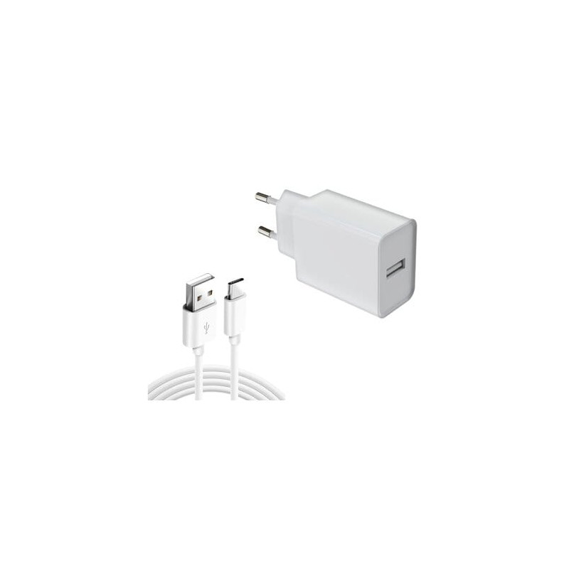 12W USB-A wall charger with USB-C cable