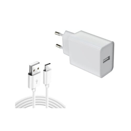 Chargeur secteur USB-A 12W avec câble USB-C