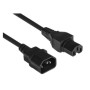 Power cable extension for C14 to C15 plug