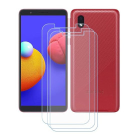 Étui transparent + verre trempé, conçu pour le Samsung A3