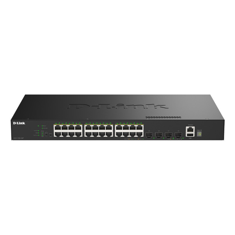 D-Link DGS-1530-28P/E commutateur réseau Géré L2 Gigabit Ethernet (10/100/1000) Connexion Ethernet, supportant l'alimentation