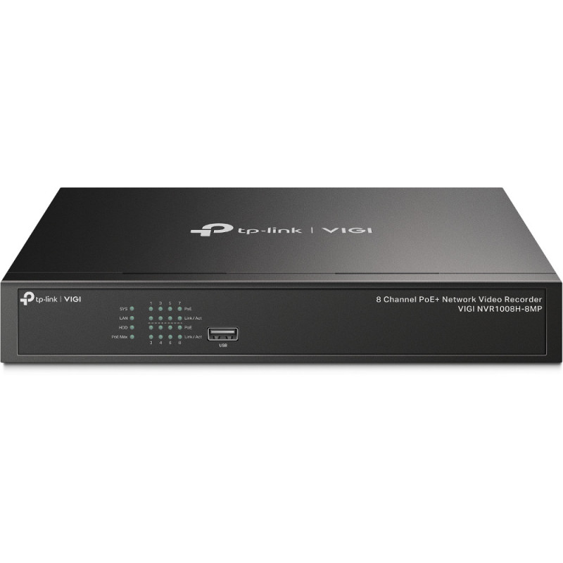 TP-Link VIGI NVR1008H-8MP network video recorder Black