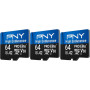 PRO Elite High Endurance microSD - 64 Go - 3 Pièces