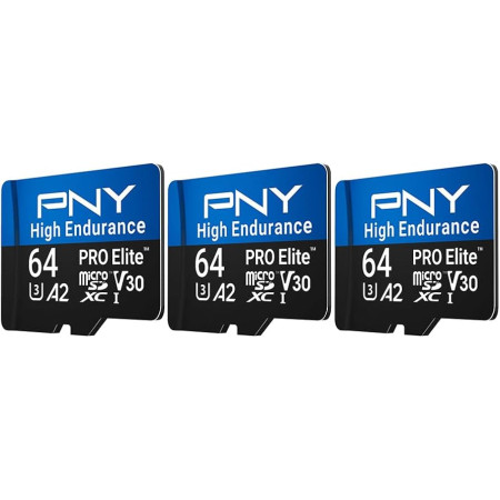 PRO Elite High Endurance microSD - 64 GB - 3 Pieces