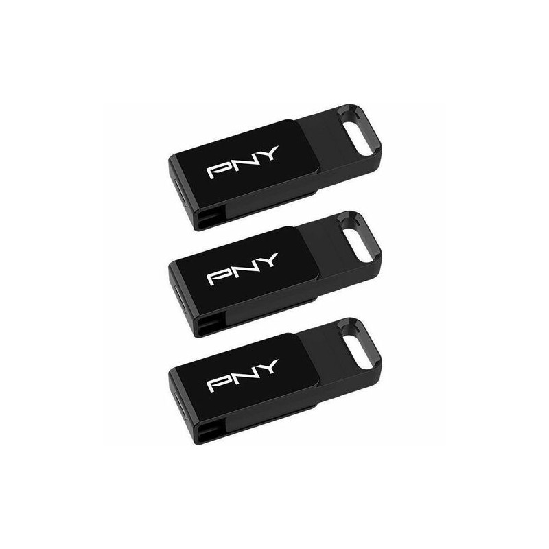 PNY Elite Flash Drive - 128GB - USB 3.2 - 3 Pieces
